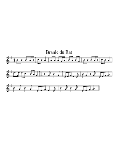 Branle du Rat sheet music preview