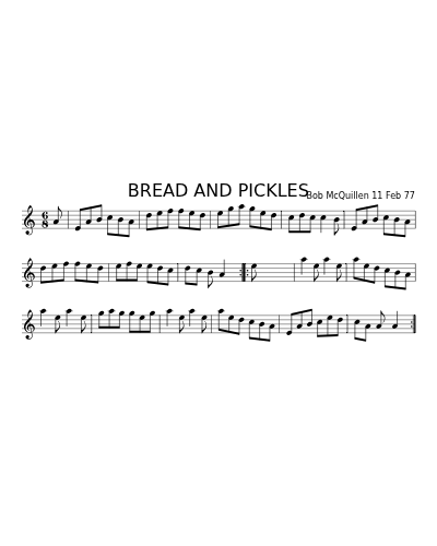 BREAD AND PICKLES (Version 2)