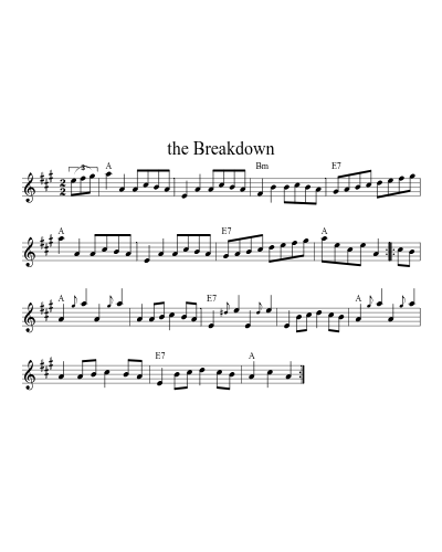 The Breakdown (Version 3) sheet music preview