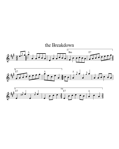 The Breakdown (Version 4) sheet music preview