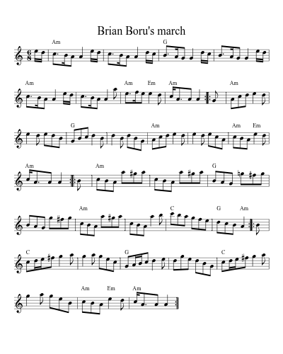 Brian Boru's march (Version 4)
