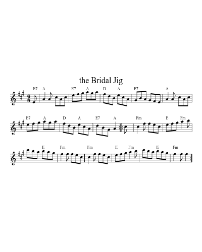 The Bridal Jig (Version 4) sheet music preview