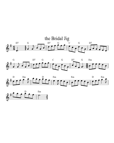 The Bridal Jig (Version 7) sheet music preview