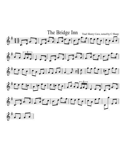 The Bridge Inn sheet music preview