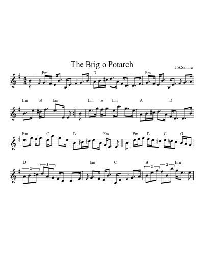 The Brig o Potarch sheet music preview