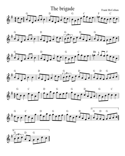 The brigade (Version 2) sheet music preview