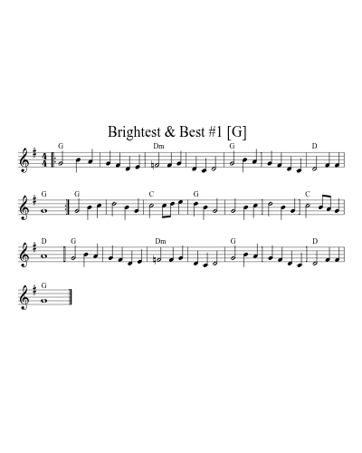 Brightest & Best  #1  [G] (Version 2)