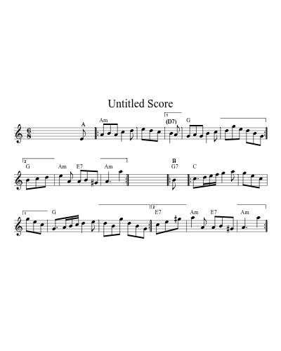 Brisk Saddle Joys Jacksons set Am G G D 32 9 sheet music preview