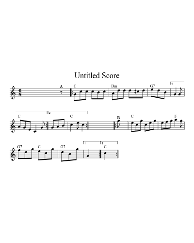 Broken Blackthorn Kitty Tempest set C G D G 32 8 sheet music preview