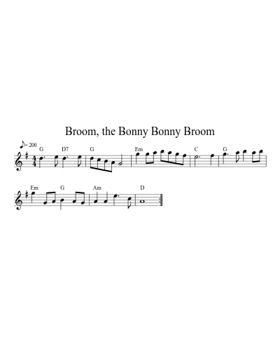 Broom, the Bonny Bonny Broom