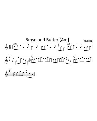 Brose and Butter   [Am] (Version 2)