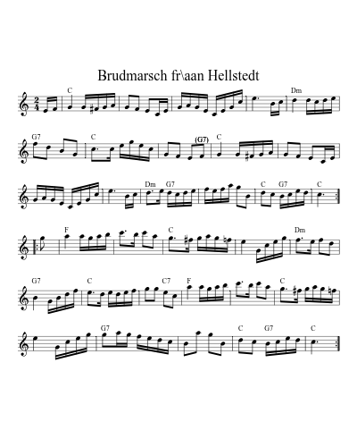 Brudmarsch fr\aan Hellstedt