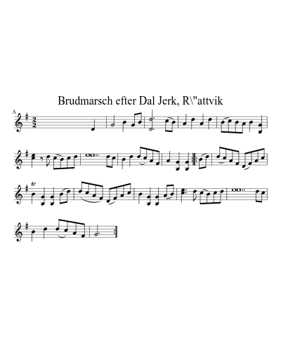 Brudmarsch efter Dal Jerk, R\"attvik