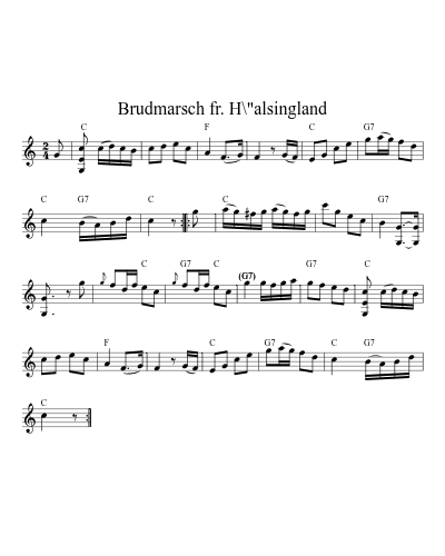 Brudmarsch fr. H\"alsingland