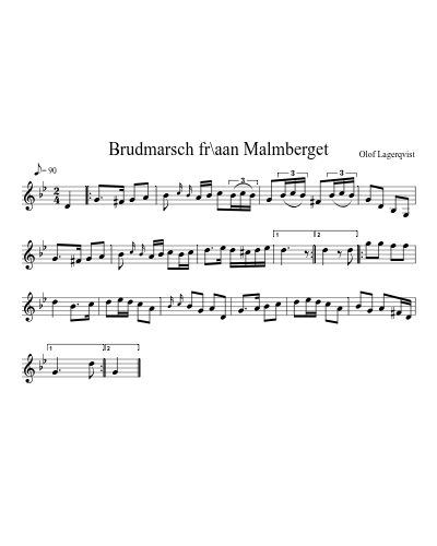 Brudmarsch fr\aan Malmberget (Version 4)