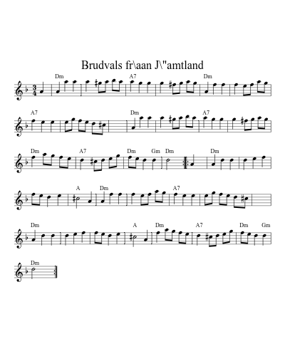 Brudvals fr\aan J\"amtland