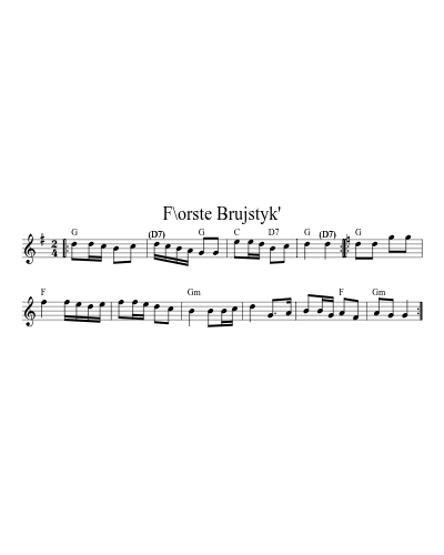 F\orste Brujstyk' (Version 2)