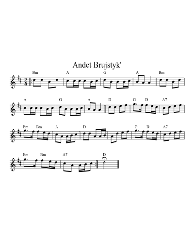 Andet Brujstyk' (Version 2) sheet music preview