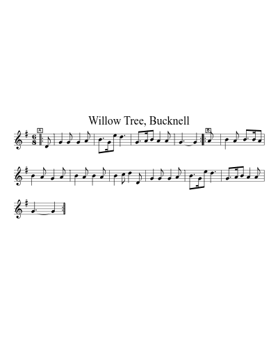 Willow Tree, Bucknell sheet music preview
