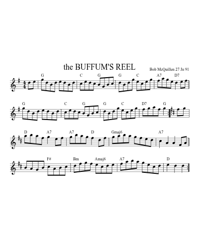 the BUFFUM'S REEL (Buffums Reel)