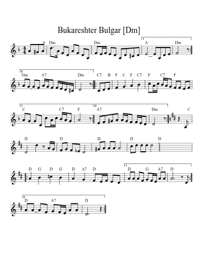 Bukareshter Bulgar   [Dm]