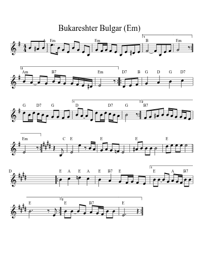 Bukareshter Bulgar   (Em)