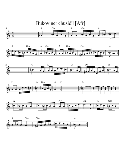 Bukoviner chusid'l    [Afr] (Version 2)