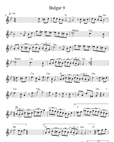 Bulgar 9 sheet music preview