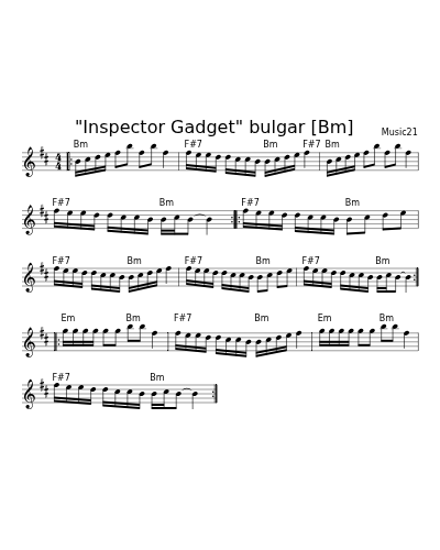 "Inspector Gadget" bulgar   [Bm]