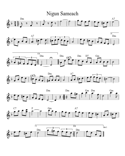 Nigun Sameach (Version 4) sheet music preview