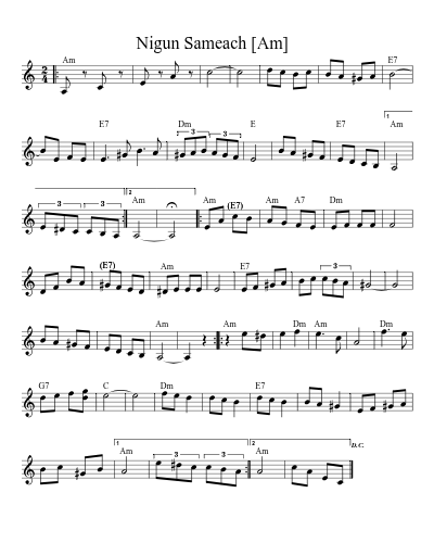 Nigun Sameach   [Am]