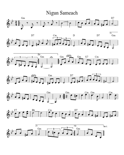 Nigun Sameach (Version 6) sheet music preview