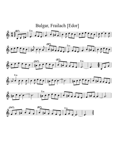 Bulgar, Frailach   [Edor] sheet music preview