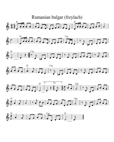 Rumanian bulgar (freylach)