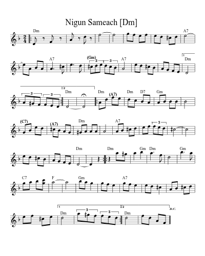 Nigun Sameach  [Dm] sheet music preview