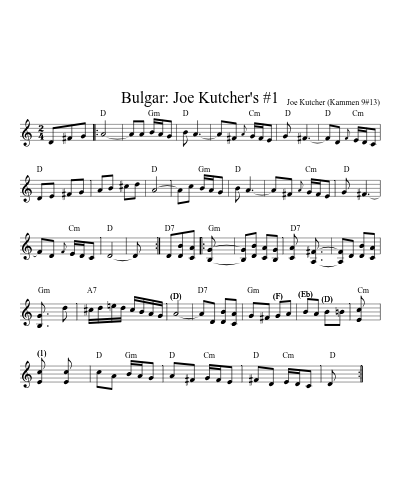 Bulgar: Joe Kutcher's #1 (Version 5)