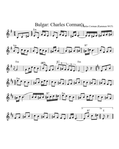 Bulgar: Charles Corman's (Version 5)