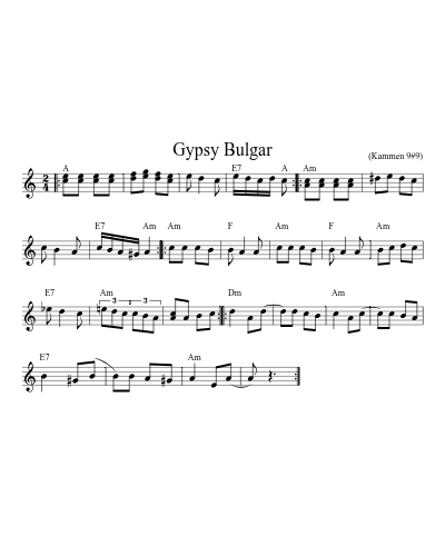 Gypsy Bulgar (Version 5)