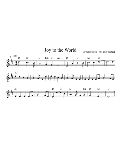 Joy to the world (Version 2)