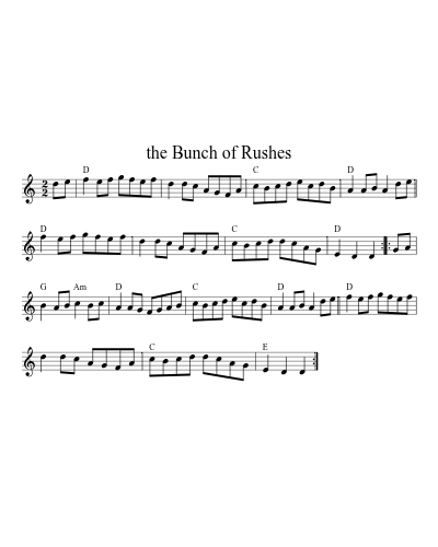 the Bunch of Rushes sheet music preview