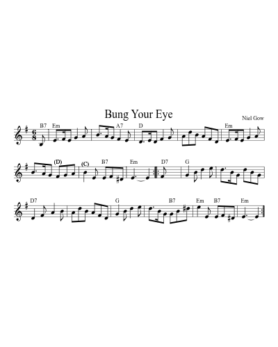 Bung Your Eye (Version 9) sheet music preview