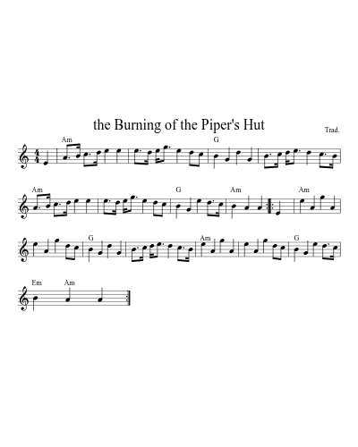 The Burning of the Piper's Hut (Version 3)