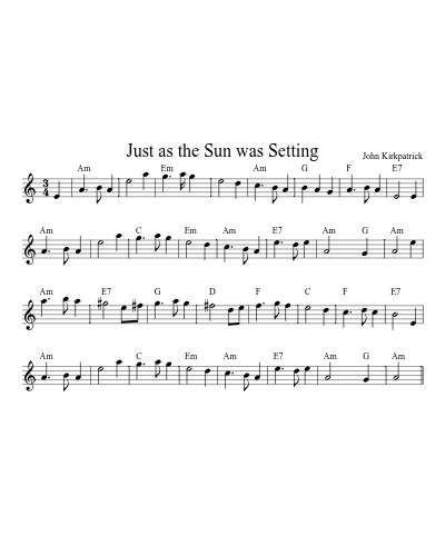 Just as the Sun was Setting preview