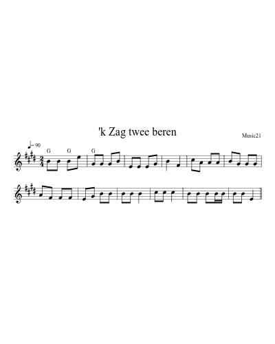 'k Zag twee beren