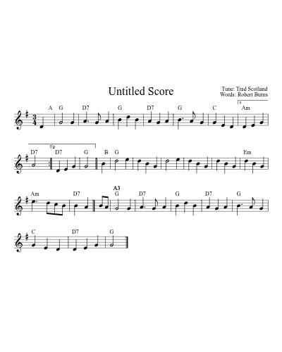 Burns Waltzes (Version 4) sheet music preview