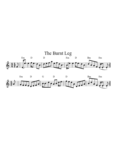 The Burnt Leg sheet music preview