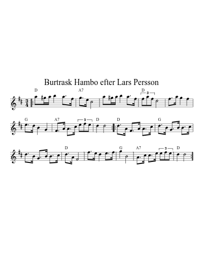 Burtrask Hambo efter Lars Persson