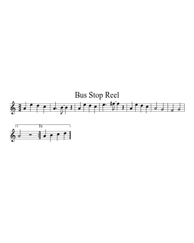 Bus Stop Reel (Version 17) sheet music preview