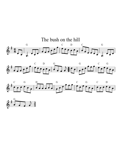 The bush on the hill (Version 3) sheet music preview