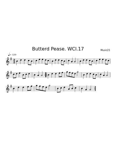 Butterd Pease. WCl.17